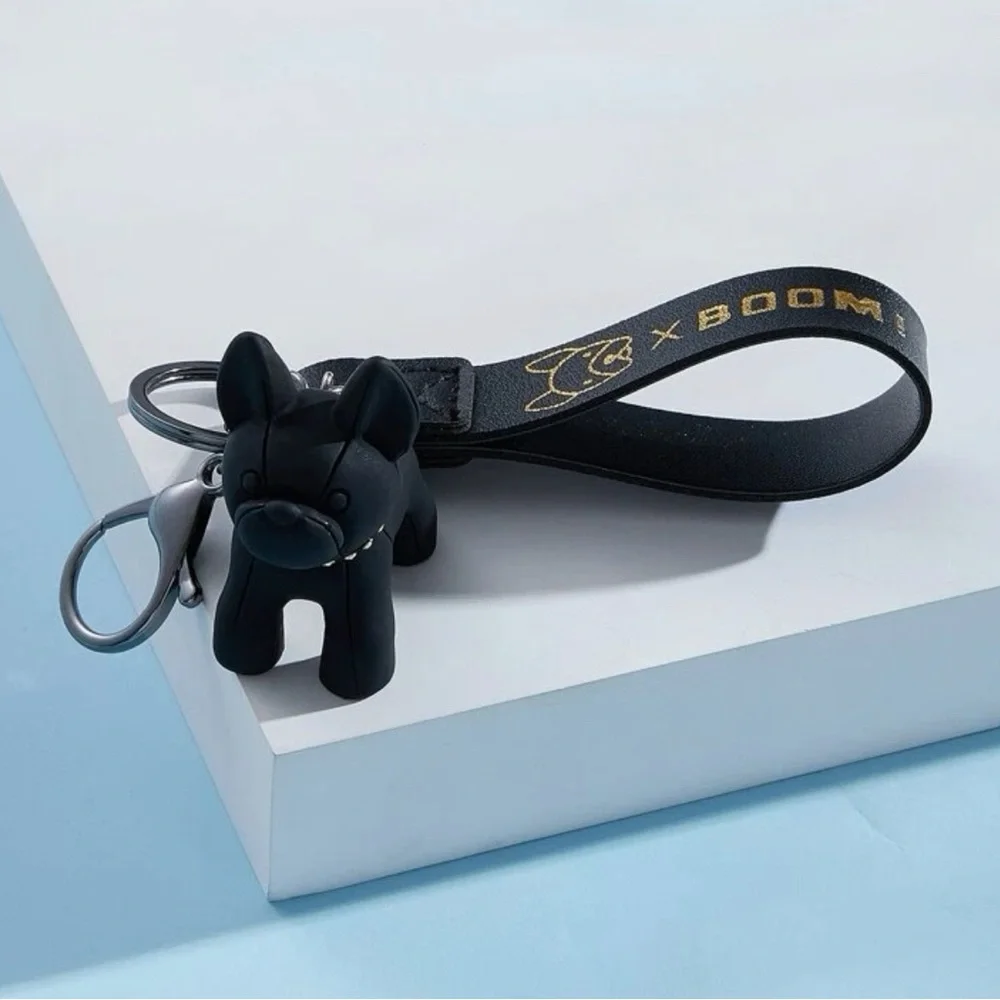 NWT French Bulldog Black Dog Keychain w/Silver Accent Collar Limited Edition - Picture 8 of 12